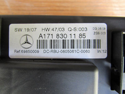 Mercedes R171 Climate Controller AC Air Conditioning Heater Control Unit A1718301185 SLK280 SLK300 SLK350 SLK556